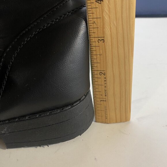 RUE21 ETC Women Ankle Boots Size 8/9 Black Snaps Buckle Low Heel Casual Goth - Picture 8 of 8